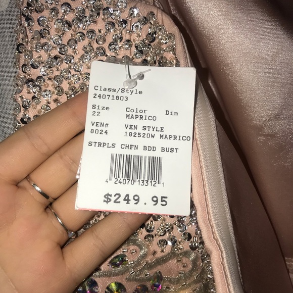 Brand New, Plus Size Strapless Prom Dress - Picture 3 of 5